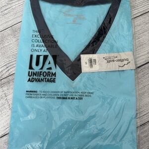 Uniform Advantage Blue V-Neck Scrub Top